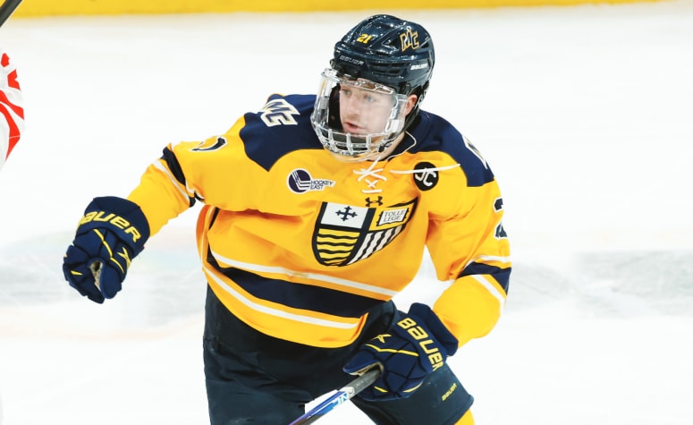 Matt Copponi had 29 points for Merrimack this past season. (Richard T. Gagnon/Getty Images)