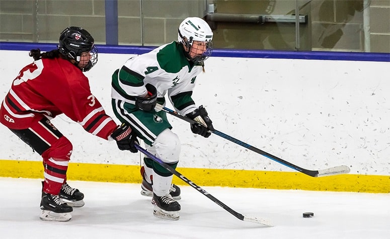 New Hampton beat Groton in the Small School championship in 2023 and 2024. (Patrick Donnelly/NEHJ)