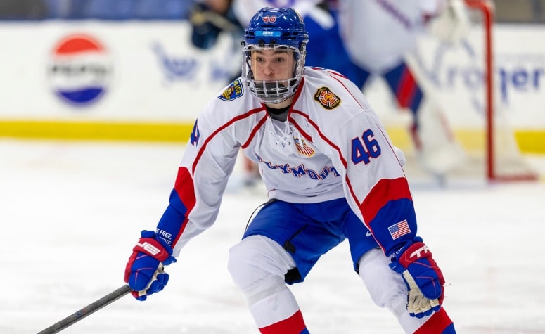 Finn Sears put up 35 points in 55 games during his U17 season with the U.S. NTDP. (Rena Laverty/USA Hockey)