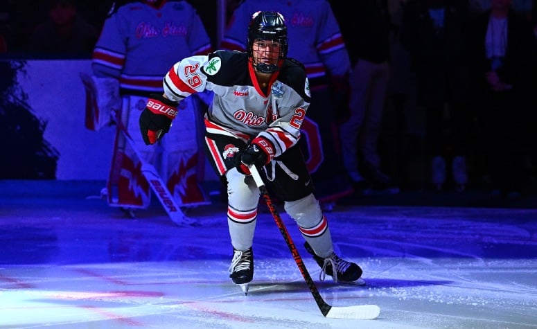 Kassidy Carmichael helped Ohio State reach the national title game as a freshman. (Justin Berl/NCAA Photos via Getty Images)