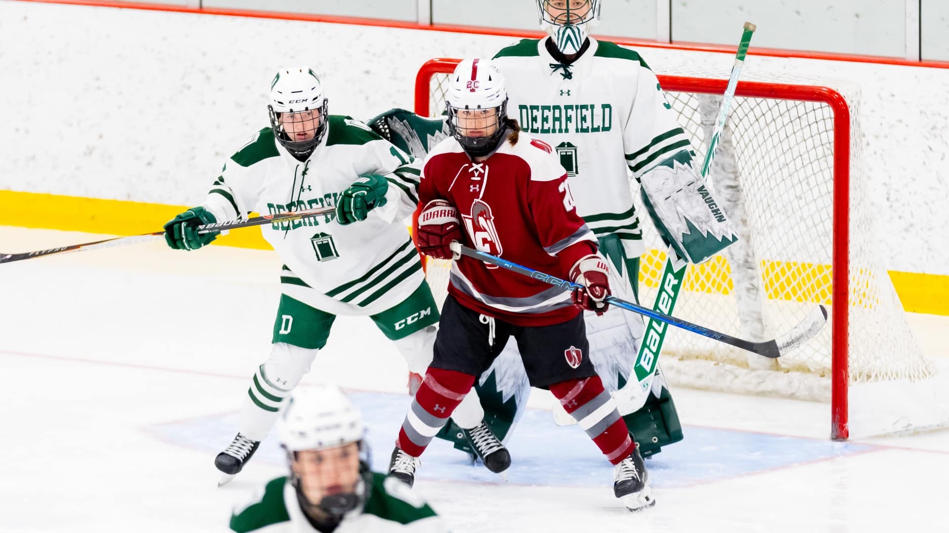 Easton Pramuka (middle) will be a pivotal senior leader in Loomis Chaffee's bid for a three-peat. (Jen Clawson Photo)